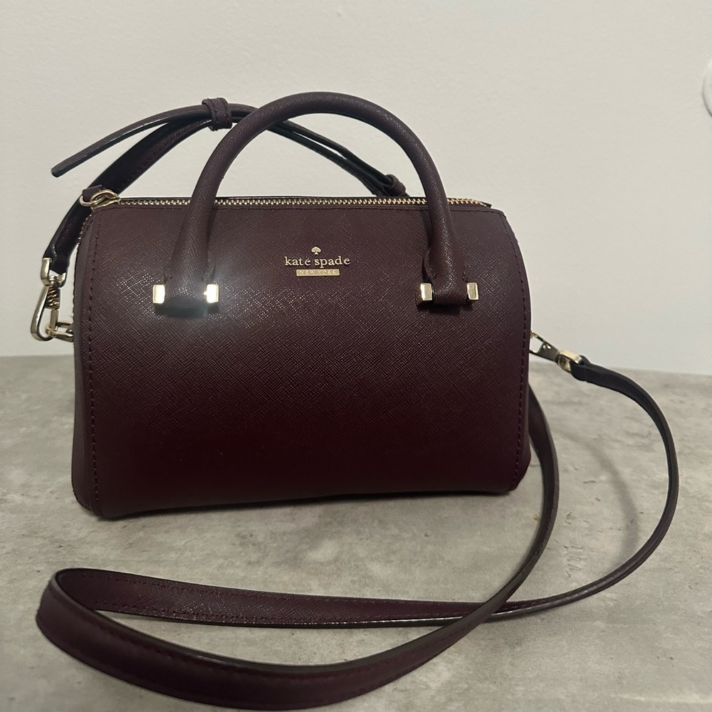 Kate Spade Cameron burgundy mini bag